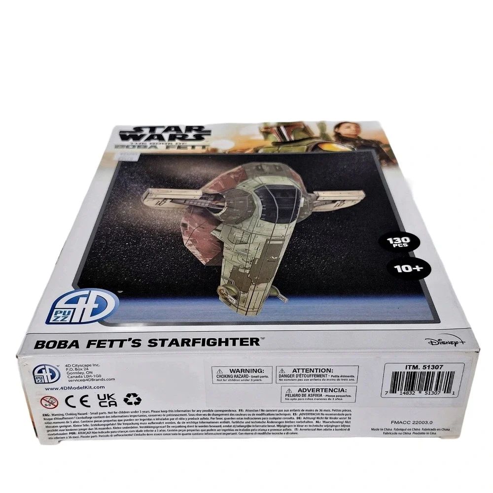 4D Cityscape Star Wars Boba Fett's Starfighter 3D Model Kit 130 Pcs New Fett